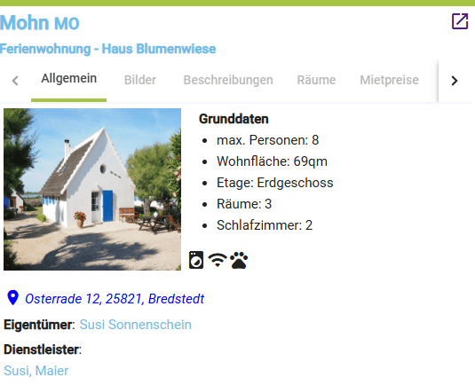 Unterkunft-Schnellinfo im Detail6