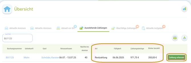 Übersicht - Zahlung erfassen3