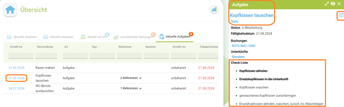 Übersicht tagesaktuelle Aufgaben2