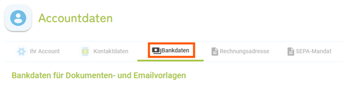 Accountdaten - Verwendung von Kontakt- und Bankdaten in Vorlagen4