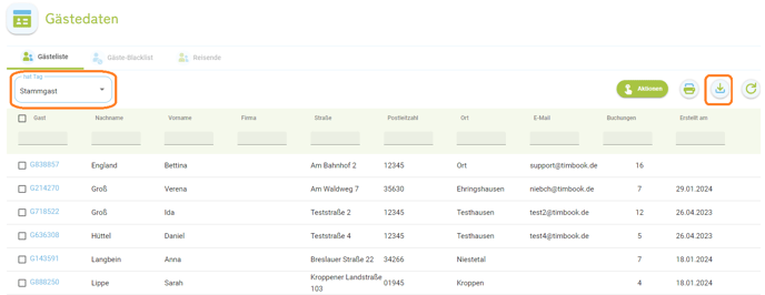 Listen herunterladen & CSV-Download allgemein1