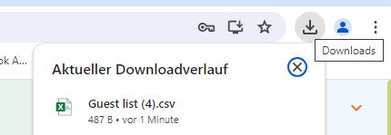 Listen herunterladen & CSV-Download allgemein2
