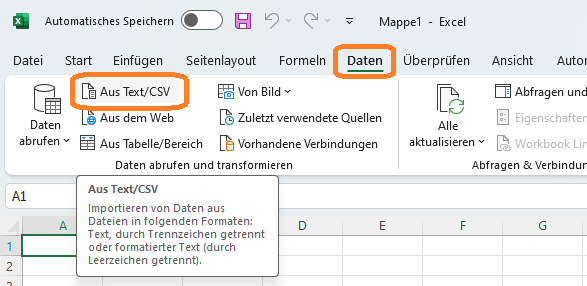 Listen herunterladen & CSV-Download allgemein5