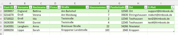 Listen herunterladen & CSV-Download allgemein8