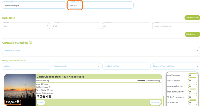 Angebotsmanager - Angebot mit Rabatt Code erstellen1
