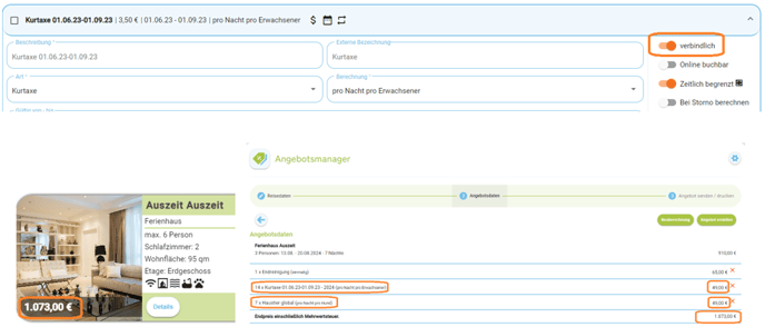 Angebotsmanager - Hinweise Preisberechnung und Zusatzkosten3