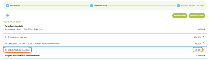 Angebotsmanager - Hinweise Preisberechnung und Zusatzkosten5
