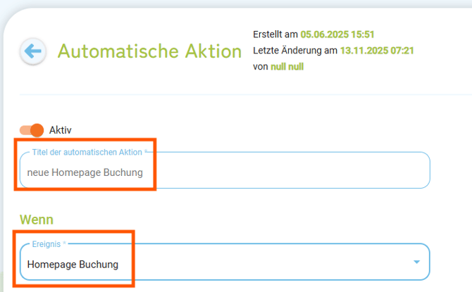 Automatismen - Kopiervorlage Benachrichtigung intern über neue Homepage-Buchung1