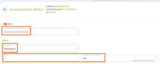 Automatismen - Kopiervorlage Dienstleister über bevorstehende Abreise informieren1