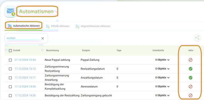 Automatismen aktivieren deaktivieren1