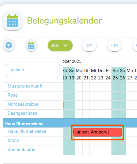 Belegungskalender - Blockierung in Buchung umwandeln5