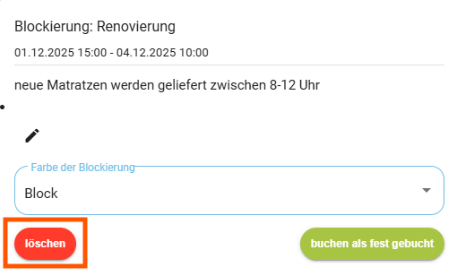 Belegungskalender - Blockierung löschen2