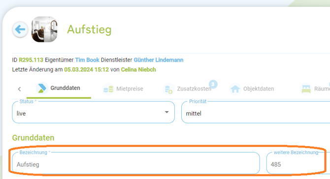 Belegungskalender - Unterkunftsbezeichnung und Spaltenbreite ändern2