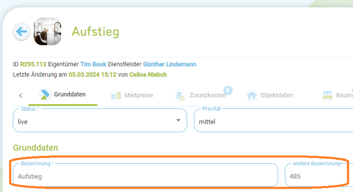 Belegungskalender - Unterkunftsbezeichnung und Spaltenbreite ändern2