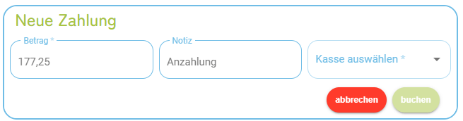 Belegungskalender - Zahlung erfassen3