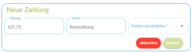 Belegungskalender - Zahlung erfassen4