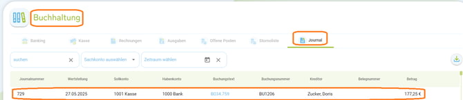Belegungskalender - Zahlung erfassen6