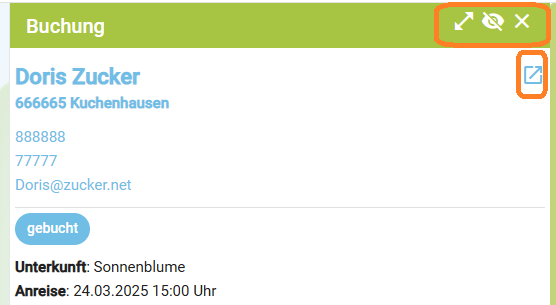 Buchung Reservierung Angebot - Schnellinfo im Detail6