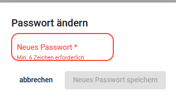 Benutzer - Login Passwort vergessen ändern4