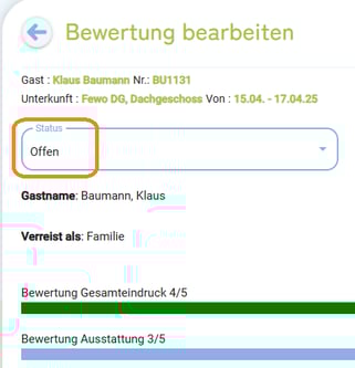 Bewertung bearbeiten und im Homepage Modul anzeigen8