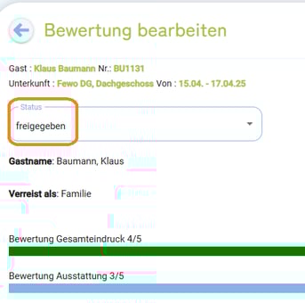 Bewertung bearbeiten und im Homepage Modul anzeigen9