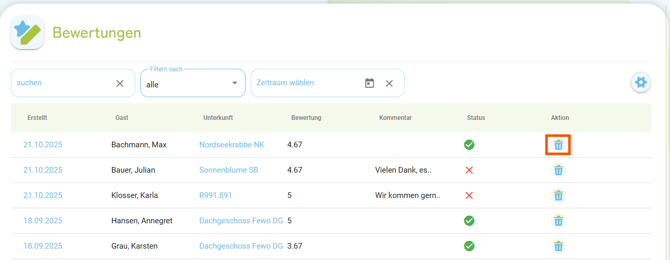Bewertungen - löschen1