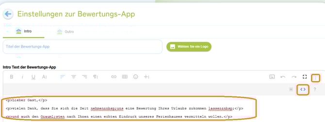 Bewertungen Bewertungsseite individualisieren8
