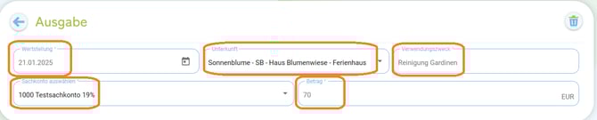 Buchhaltung - Ausgaben erstellen2