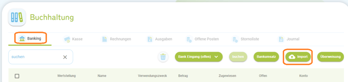 Buchhaltung - Bankumsatz importieren2