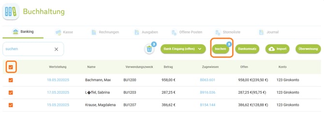 Buchhaltung - Bankumsatz importieren8