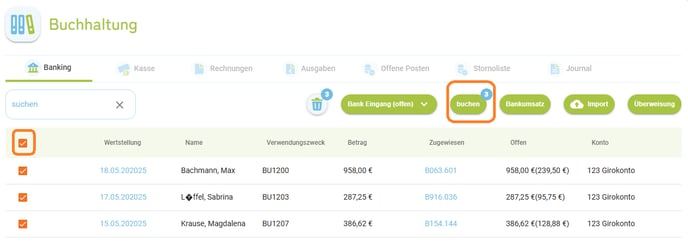 Buchhaltung - Bankumsatz importieren8