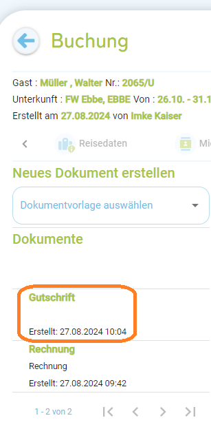 Buchhaltung - Gutschrift erstellen3