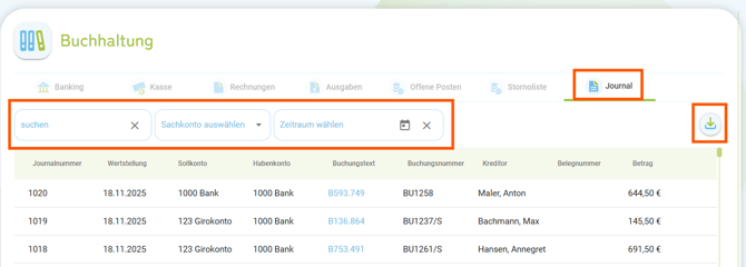 Buchhaltung - Journal1