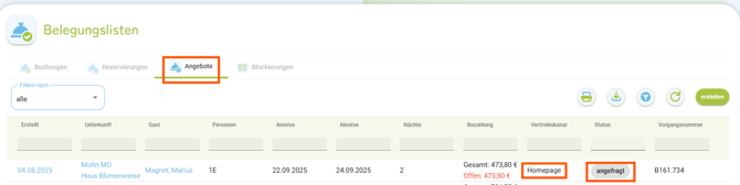 Anfrage über das Homepage-Modul bearbeiten2a