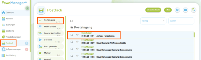 Anfragen aus E-Mails bearbeiten1