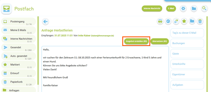 Anfragen aus E-Mails bearbeiten2