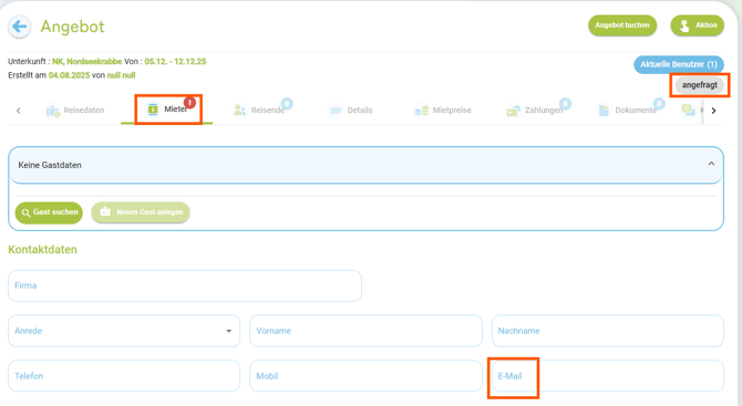 Angebot erstellen neu 2