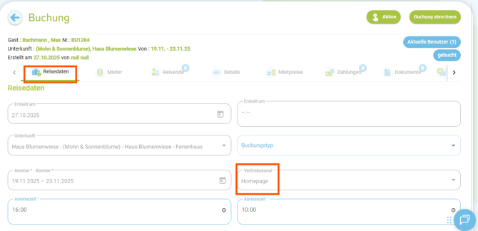 Buchungen - Vertriebskanäle verwenden2