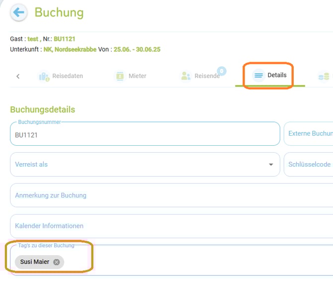 Buchung - Dienstleister zuordnen4