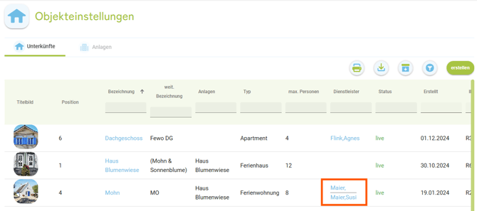 Dienstleister - Unterkünfte zuordnen3