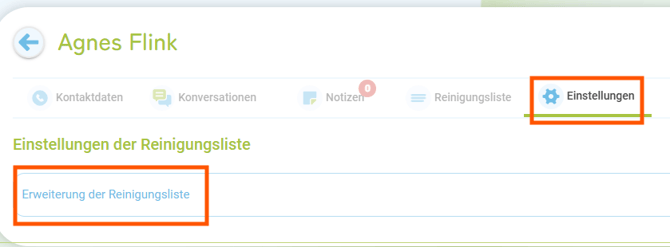 Dienstleister - Vorbereitungen für die Reinigungsliste1