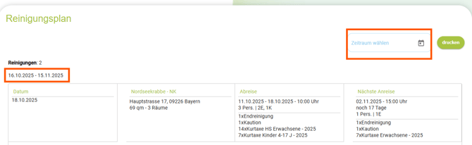 Dienstleister Login - Reinigungsliste2