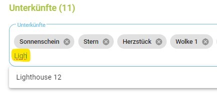 Dienstleister Unterkünfte zuordnen2