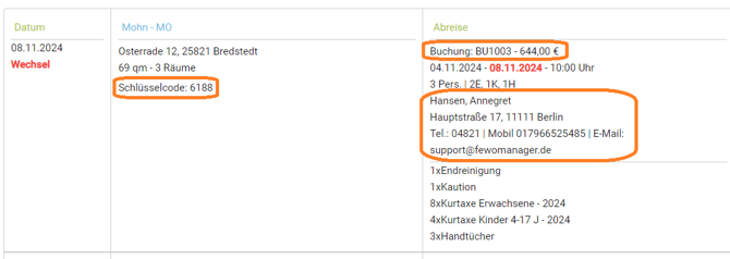 Vorbereitungen für die Reinigungsliste2