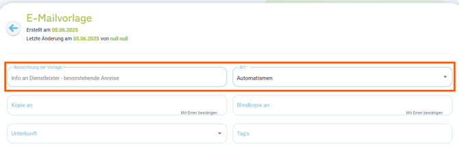 E-Mailvorlage - Kopiervorlage Dienstleister über nächste Anreise informieren1