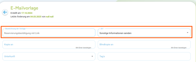 E-Mailvorlage - Kopiervorlage Reservierungsbestätigung1