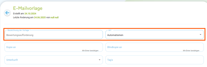 E-Mailvorlage - Kopiervorlage Vorlage mit Link zur Bewertungsaufforderung1