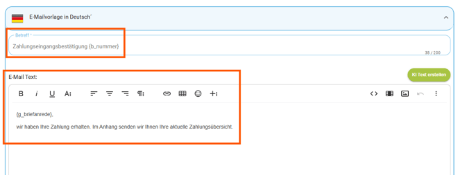 E-Mailvorlage - Kopiervorlage Zahlungseingangsbestätigung (Allgemein)2