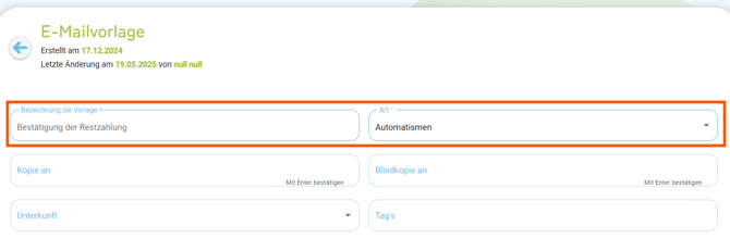 E-Mailvorlage - Kopiervorlage Zahlungseingangsbestätigung Restzahlung1