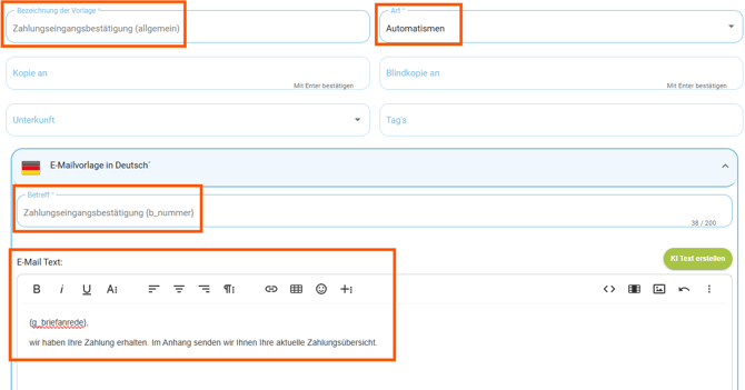 E-Mailvorlage Zahlungseingangsbestätigung (Allgemein) NEU1
